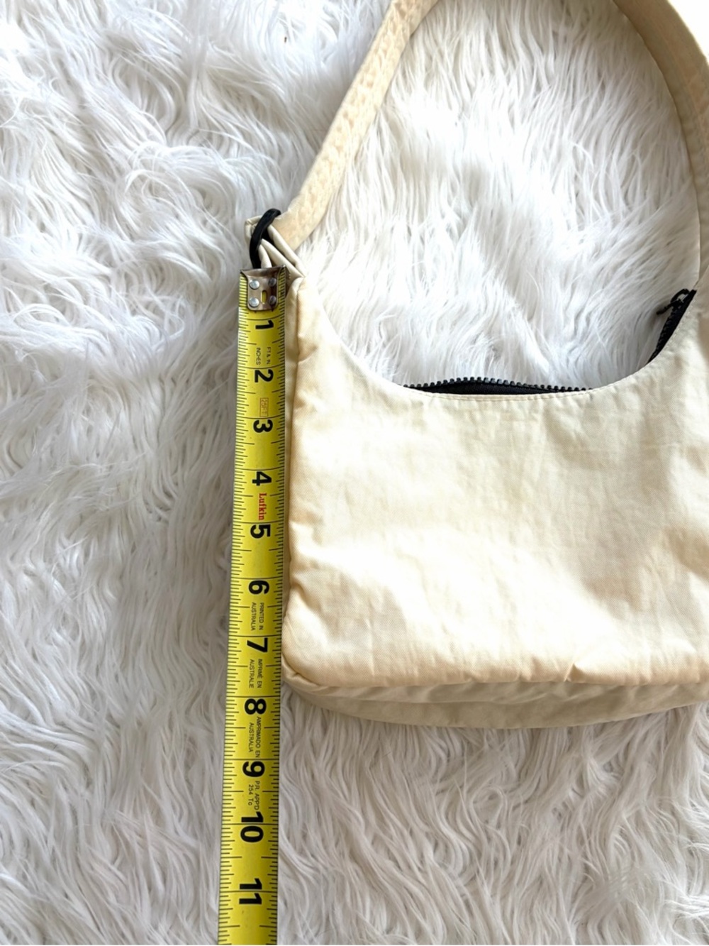 BAGGU Mini Nylon Shoulder Hobo Bag Ivory - Picture 12 of 16